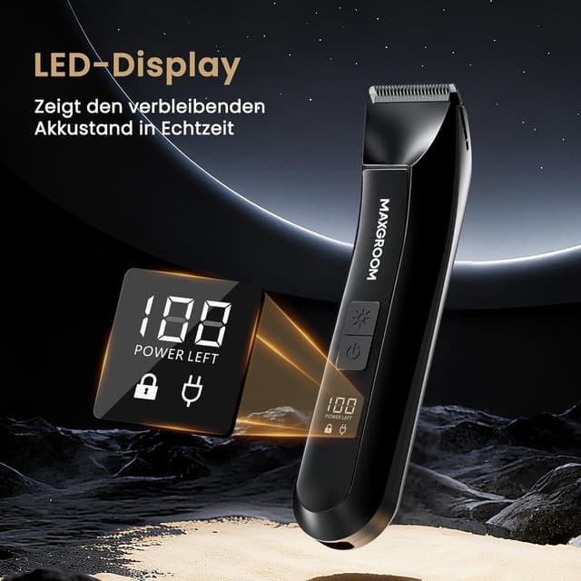 Thumbnail 6 de MAXGROOM 3-in-1 Intimrasierer für Männer: Elektrischer Rasierer, Trimmer & Nasenhaartrimmer (IPX7)