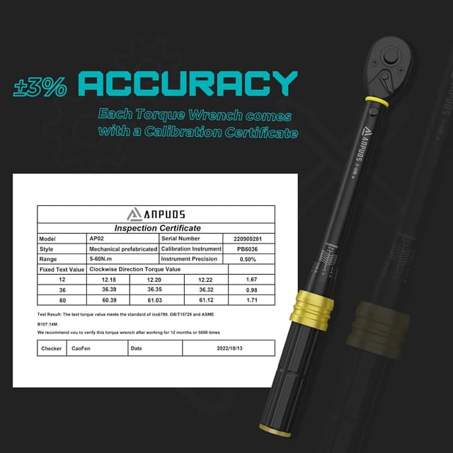 Thumbnail 1 de ANPUDS 3/8 Zoll Drehmomentschlüssel 5-60 Nm