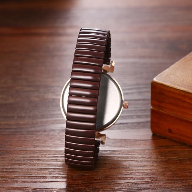 Detalle de Avaner Damenuhr elastisches Edelstahlband mit Zirkon-Dekoration und arabischen Ziffern (Analog, Quarz)