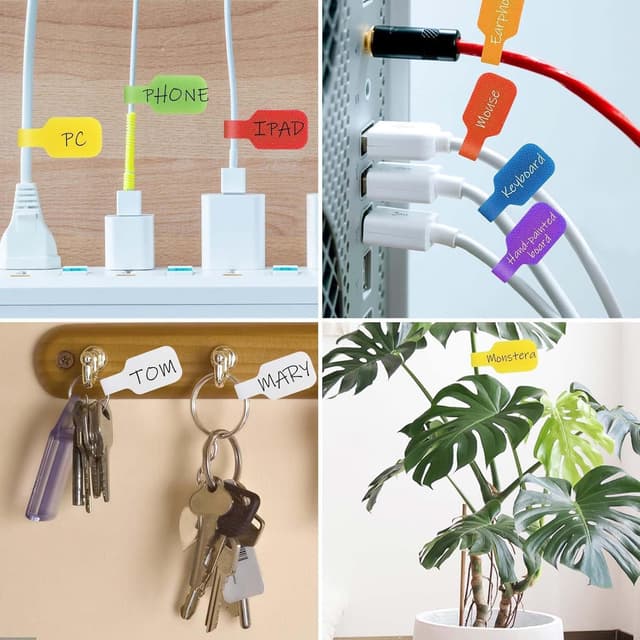 Thumbnail 6 de Farnirvana set di 56 etichette per cavi multicolori in nylon (riutilizzabili e scrivibili)