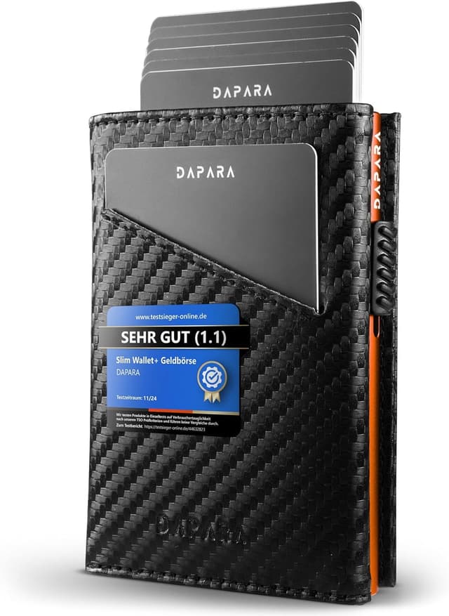 Detalle de DAPARA Slim Wallet Herren mit Münzfach