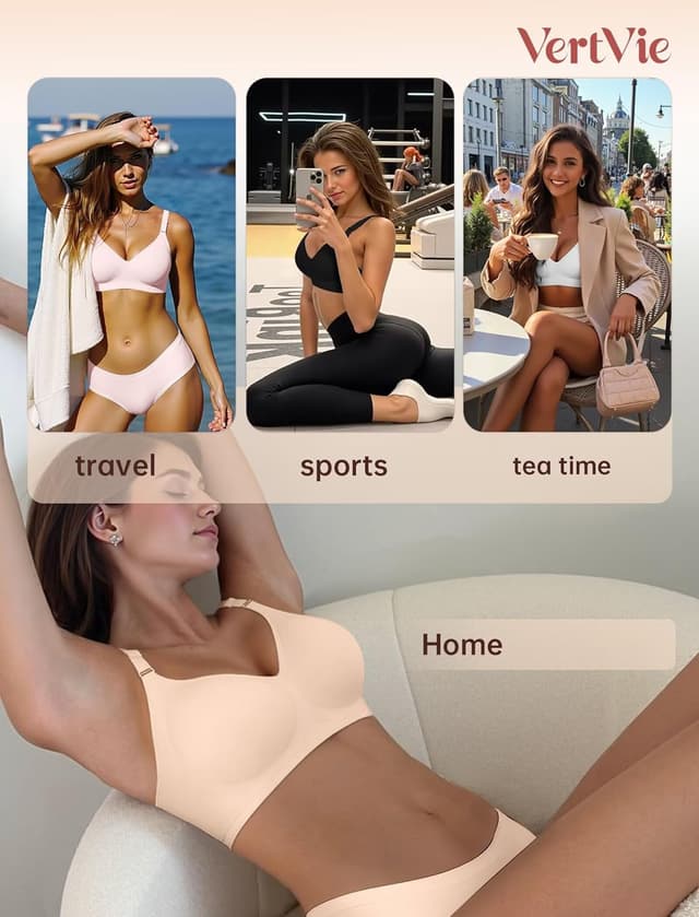 Thumbnail 5 de Vertvie Wireless Push Up Bra 3D Molded 😌