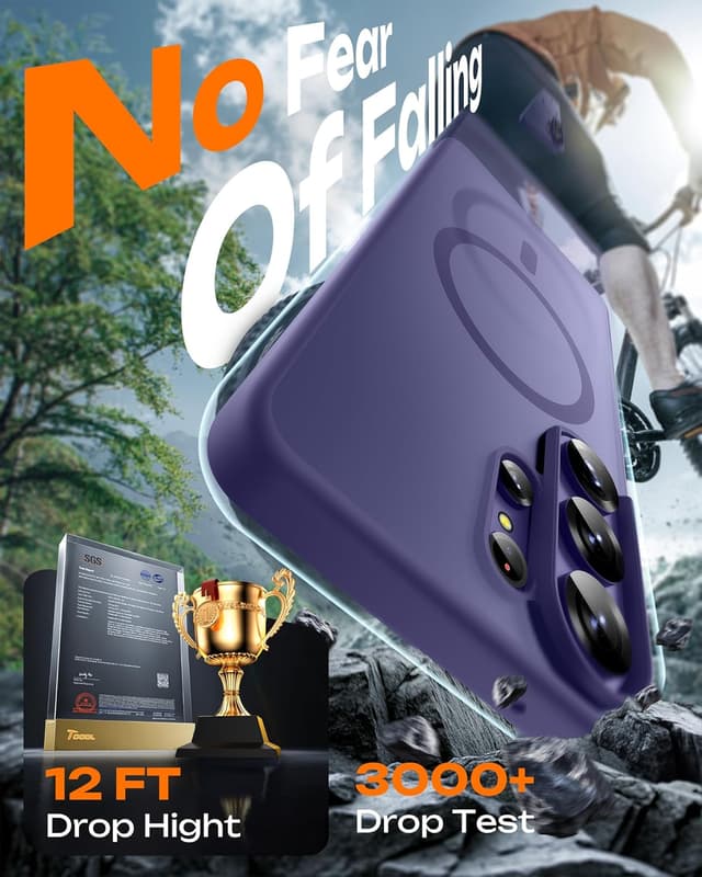 Detalle de TOCOL Magnetic Case for Samsung Galaxy S26 Ultra (6.9-inch) with MagSafe fit, built-in magnetic ring and slim 1.27 mm profile