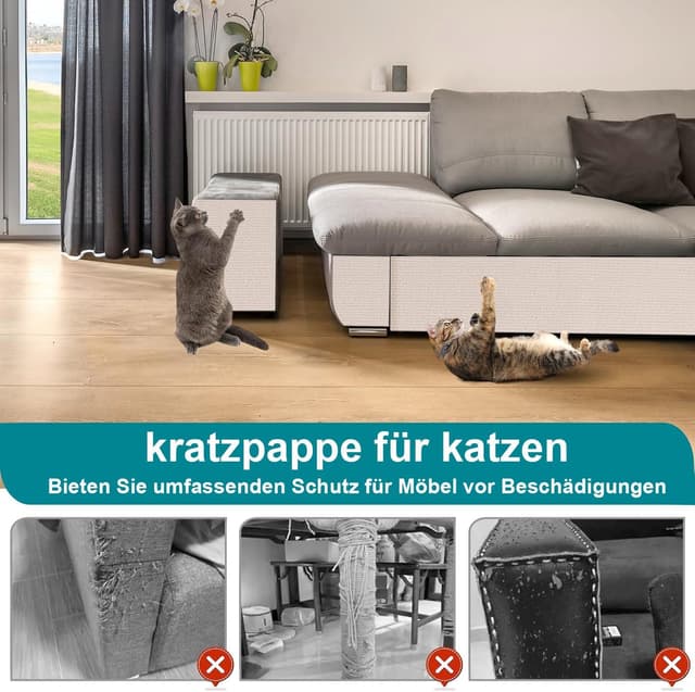 Thumbnail 6 de Katzen Kratzmatte Selbstklebend XXL 200×40 cm