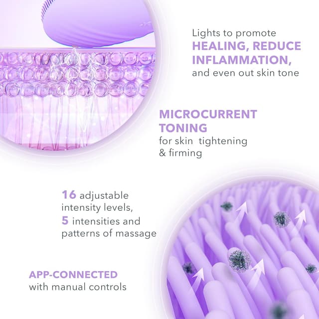 Detalle de FOREO LUNA 4 Plus Gesichtsbürste mit 16 Intensitäten