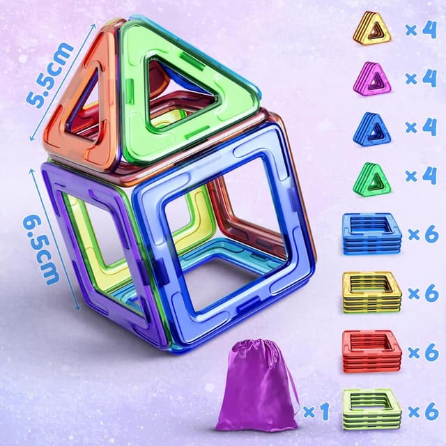 Thumbnail 5 de CoolJOY Magnetische Bausteine 40 Teile