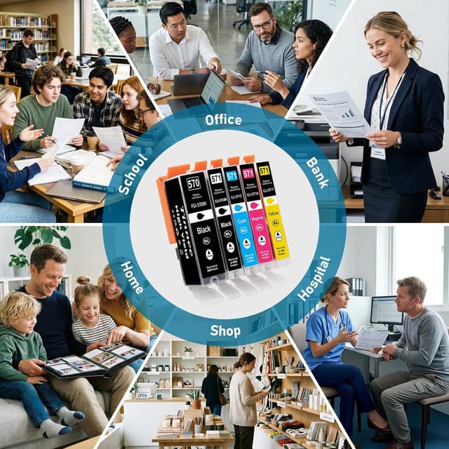 Thumbnail 6 de Tinnee PGI 570 XL kompatible Patronen (PGI-570XL / PGBK) für Canon PIXMA – passend für ausgewählte MG- und TS-Modelle