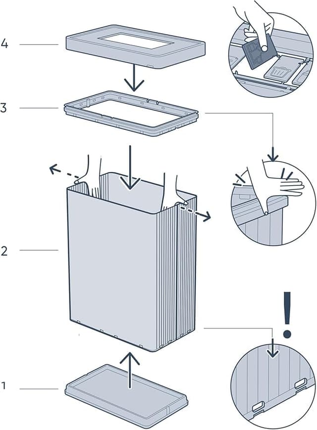 Thumbnail 9 de CURVER Verto Cubo de reciclaje 54L con compartimentos ♻