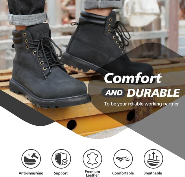 Thumbnail 3 de Safety Loong 6-Inch Steel Toe Boots ⚙