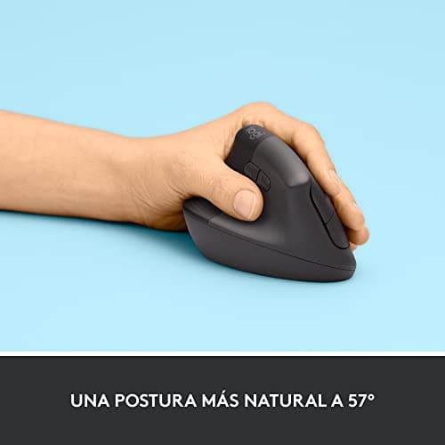 Detalle 1 de Logitech Lift Left Ratón ergonómico para zurdos, Bluetooth