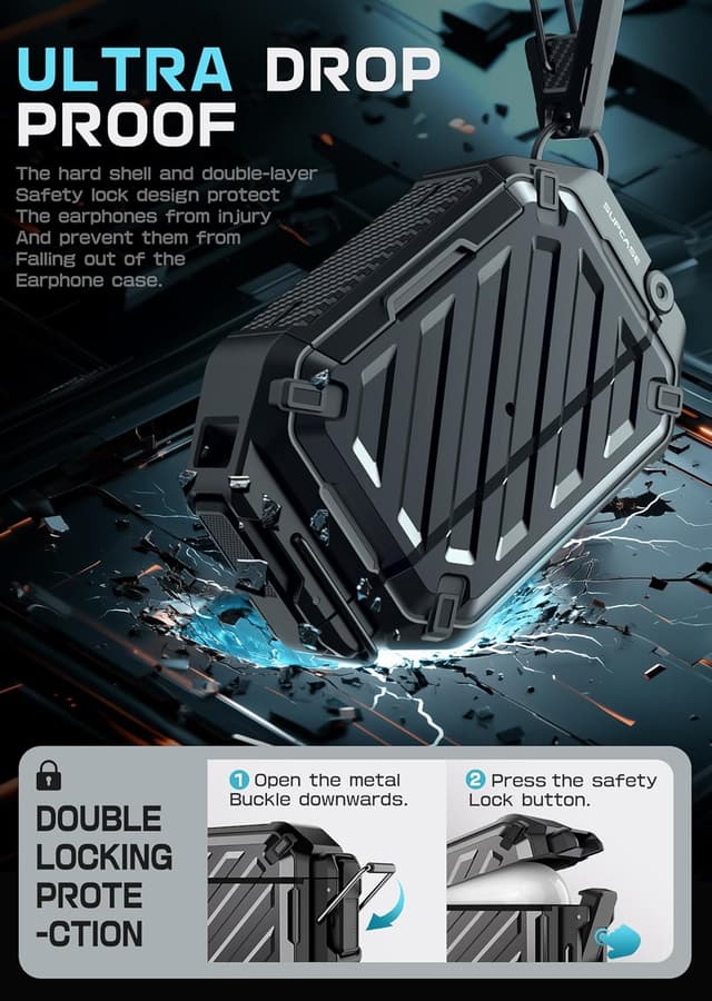 Detalle 2 de SUPCASE AirPods Pro 3 Case 10 ft