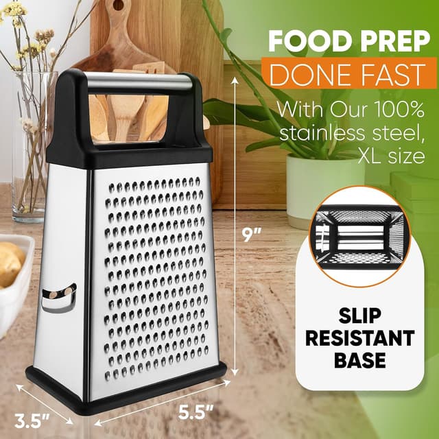 Detalle 2 de Spring Chef Cheese Grater 4-Sided 🧀