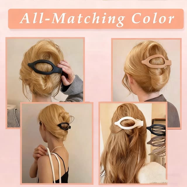 Thumbnail 2 de Flat Hair Clips 4.7 Inch Matte Set 🎀