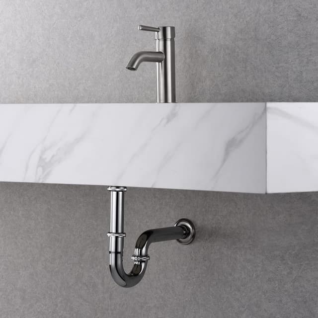 Detalle 2 de Ibergrif sifone per lavabo in acciaio inox M20506 (1 1/4" x 32 mm) con guarnizioni in silicone e sistema anti-odore/anti-intasamento