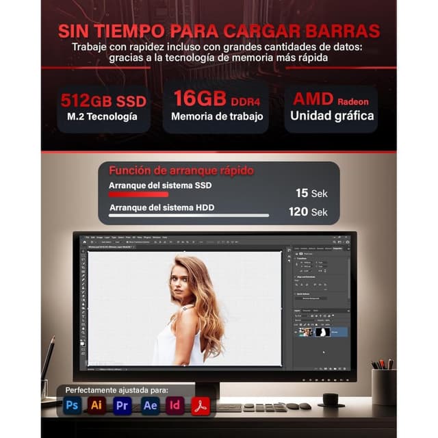 Detalle de GREED Multimedia V2 Ryzen 7 5700G 16 GB, 512 GB SSD