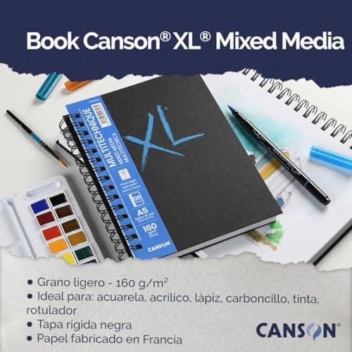 Thumbnail 5 de Canson XL Mix Media C31200L022 A4 160 g, 60 hojas 📒