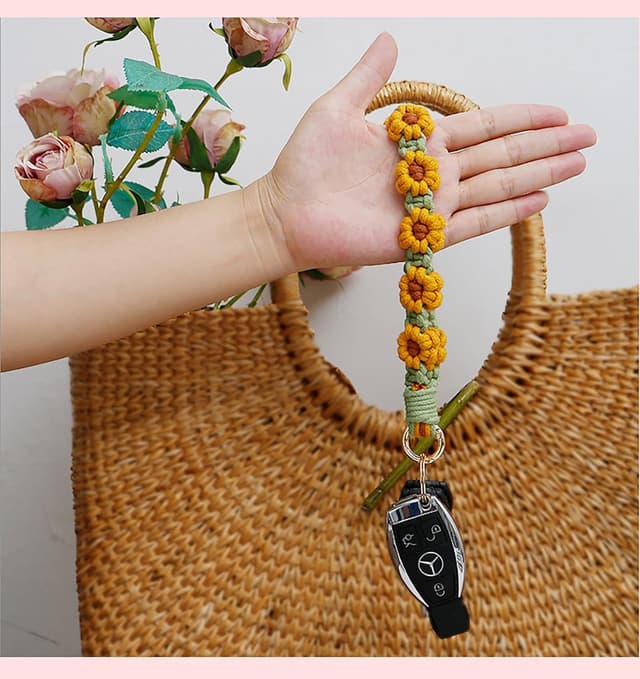 Detalle 2 de CHUQING Makramee Schlüsselanhänger 18 cm