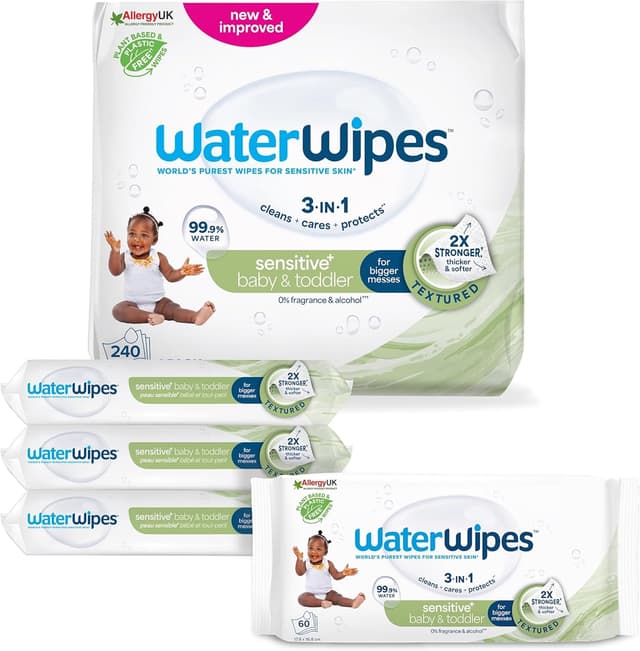 Imagen de WaterWipes Sensitive+ 240 lingettes bébé 🧻 en OfertitasTOP