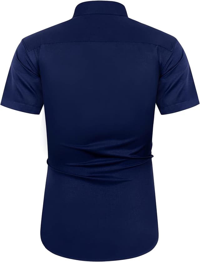 Detalle 2 de J.VER Herren Kurzarmhemd Regular Fit mit Tasche – bügelleichtes Freizeithemd mit Stretch