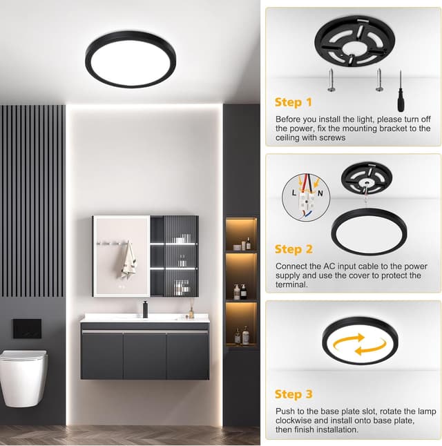 Detalle 2 de Befurglor 18W LED ceiling light 2000lm