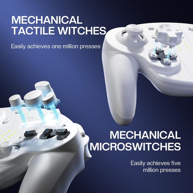 Detalle de NYXI Wizard 2 GameCube Switch Controller – drahtlos mit TMR-Hall-Joysticks, einstellbaren Triggern und NFC