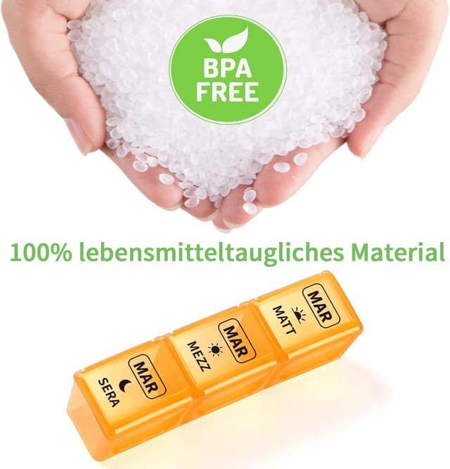 Detalle de Opret Tablettenbox für 7 Tage mit 3 Fächern (morgens, mittags, abends)