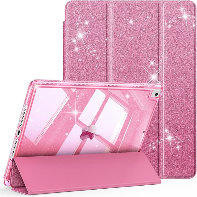 Detalle de FINTIE Glitter Case for iPad 9th Gen 10.2" ⌘ Pink