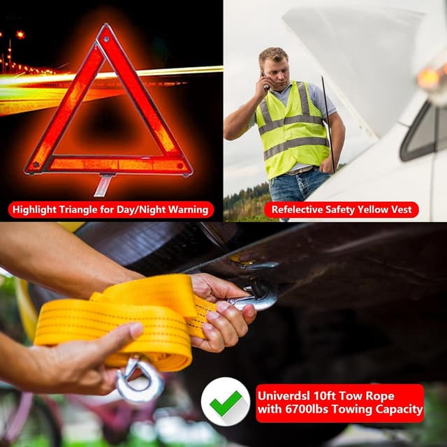 Thumbnail 5 de Car Emergency Roadside Tool Kit 500A