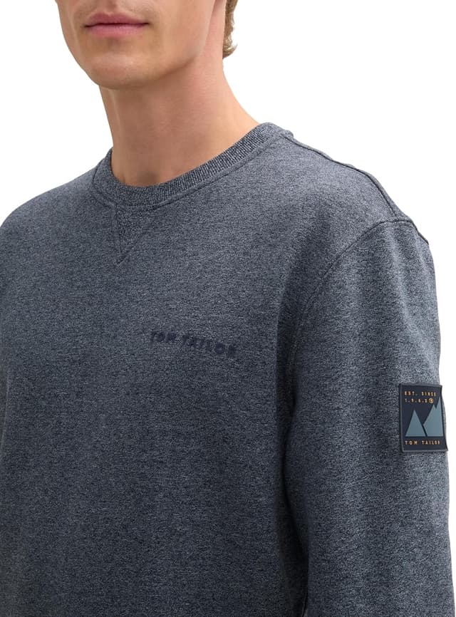 Detalle de TOM TAILOR 1044007: maglia di tuta da uomo con collo rotondo