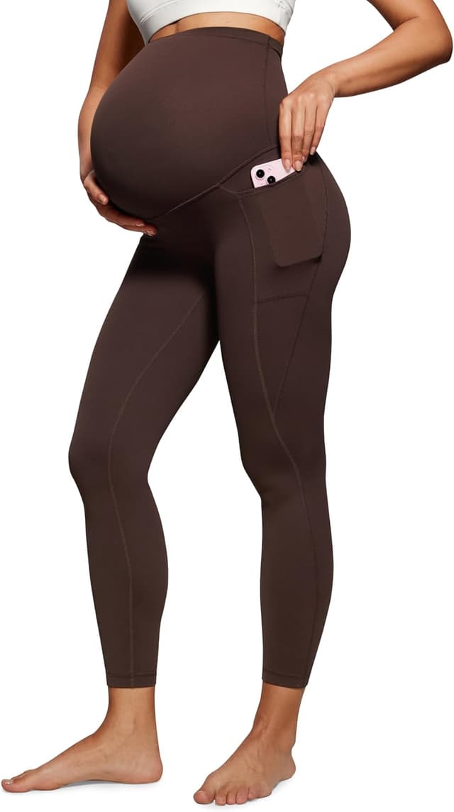 Detalle 2 de CRZ YOGA Butterluxe leggings premaman con tasche per allenamento yoga (63 cm)