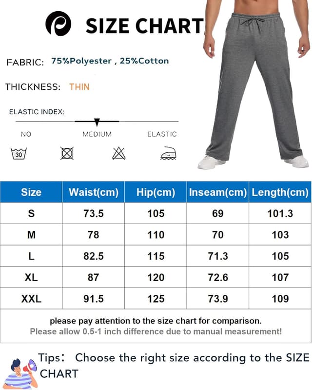 Detalle 2 de PINSPARK jogging uomo in cotone largo S-XXL