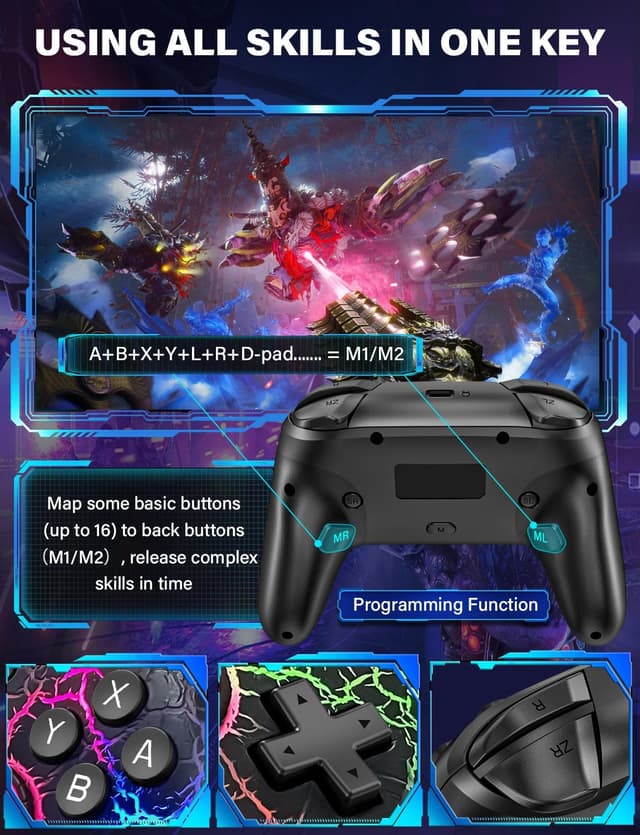 Detalle 2 de ZRZLMVP Switch controller 1000mAh wireless