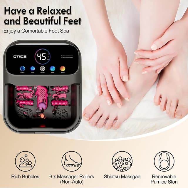 Detalle 2 de Qtiice Fußbad mit Digitaldisplay und Timer