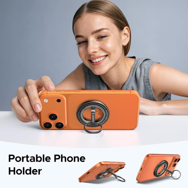 Detalle 2 de UGREEB Magnetic Phone Ring Grip for iPhone 17 Pro Max