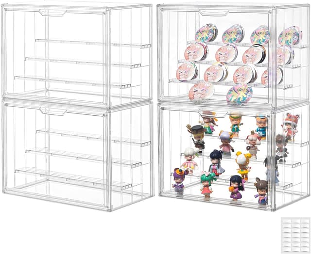 Thumbnail 6 de Clear Acrylic Display Case 4-Tier 14.2in