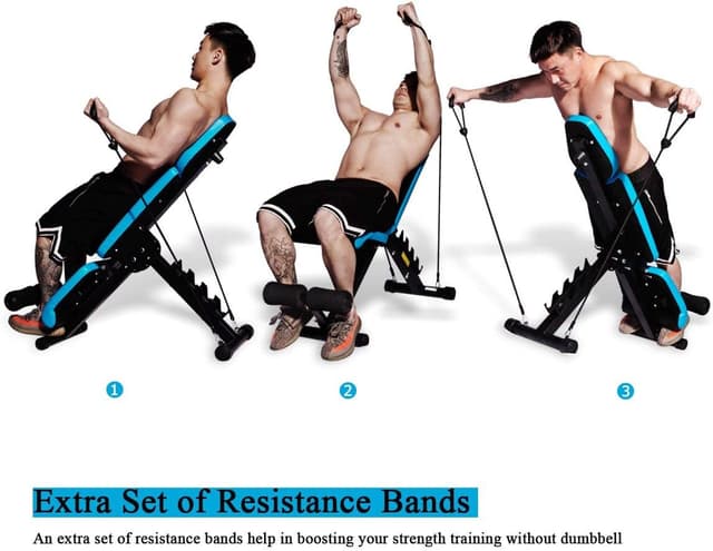 Detalle de JX FITNESS Adjustable Weight Bench (Flat, Incline/Decline) for Home Workouts