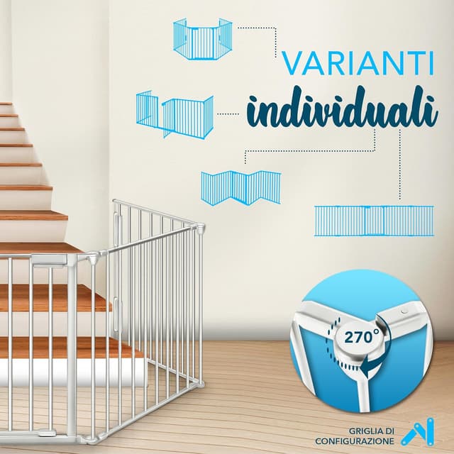 Thumbnail 1 de KIDUKU Barriera Sicurezza 300‑600 cm Grigio