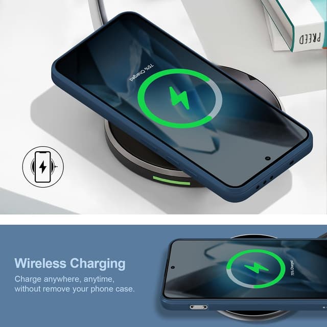 Detalle 2 de Btstring Soft Silicone Case for OnePlus 13 (Blue) with Upgraded Camera Protection