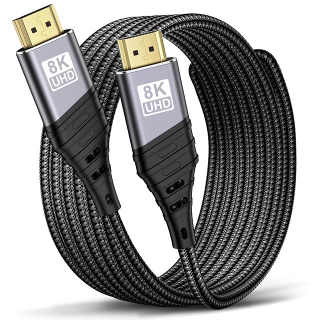 Detalle de TEFLOTY HDMI 2.1 Kabel 8K (48 Gbps) – 8K@60Hz, 4K@120Hz, eARC, HDCP 2.2/2.3, DTS:X & Dynamic HDR