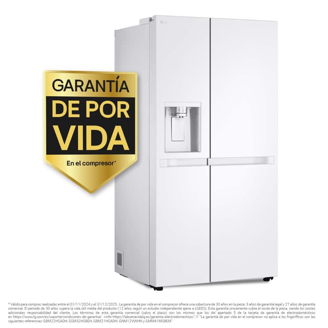 Thumbnail 1 de LG GSLC40SWPE frigorífico 628 l 179 cm blanco 🧊