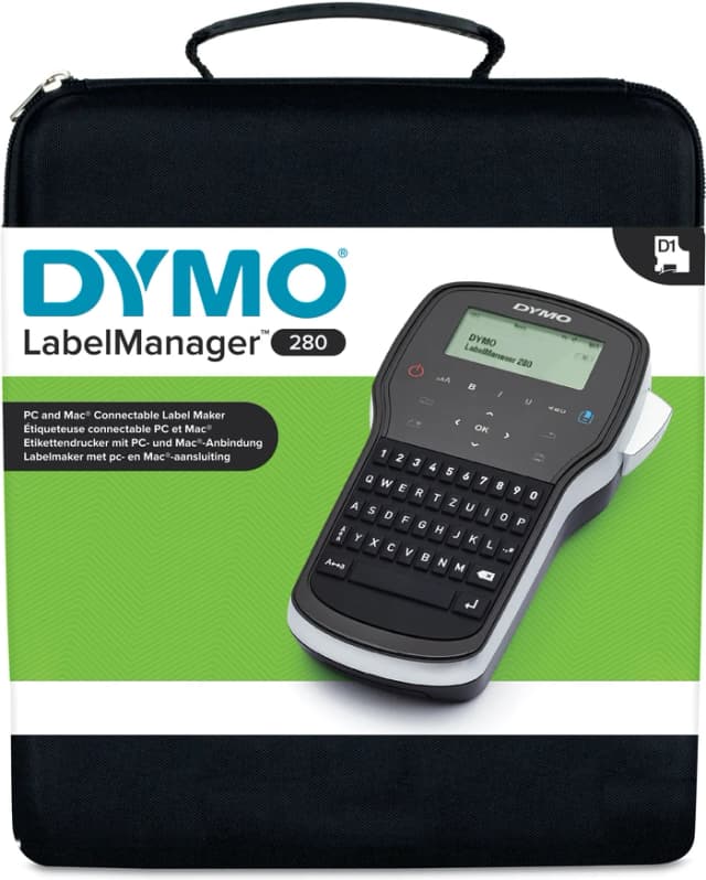 Detalle 2 de Dymo LabelManager 280 Case Kit QWERTZ – Etikettendrucker-Set mit LCD-Display