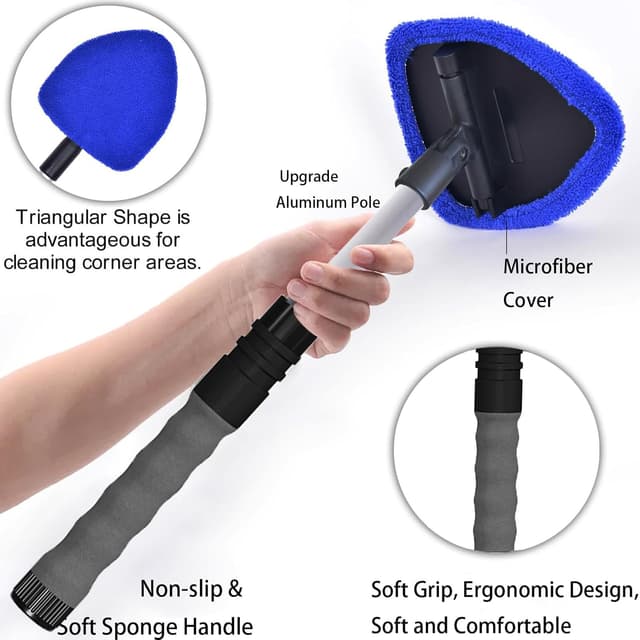 Thumbnail 3 de Desin Windshield Cleaning Tool with 4 Microfiber Pads ⌁ (but must include category emoji)