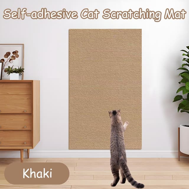 Detalle de Xynovate tappetino tiragraffi adesivo per gatti, autoadesivo e tagliabile (cachi)