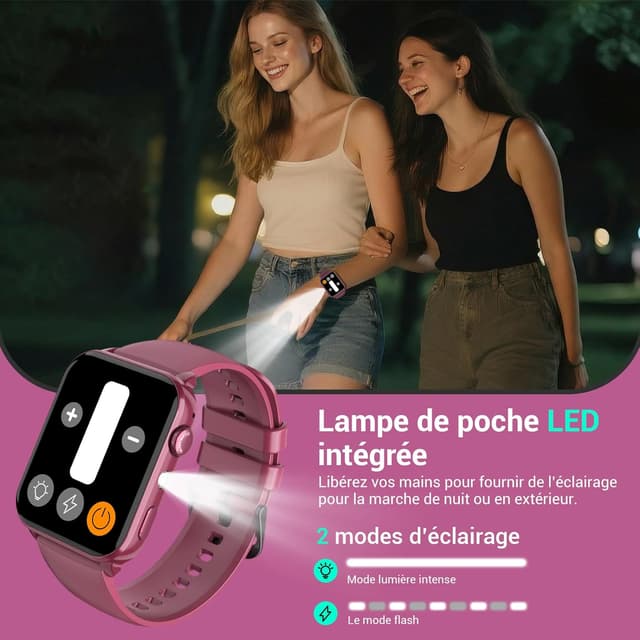 Detalle 2 de Baolubao Montre Connectée Femme 1,91″ HD