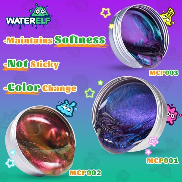 Thumbnail 6 de WATERELF Galaxy Putty Slime 3.2 oz sensory toy