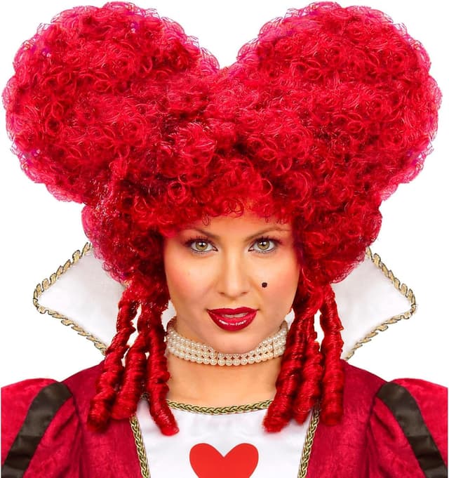 Detalle de W WIDMANN MILANO Party Fashion Barock-Perücke in Bordeaux (Kunsthaar) für Adels- & Renaissance-Kostüme