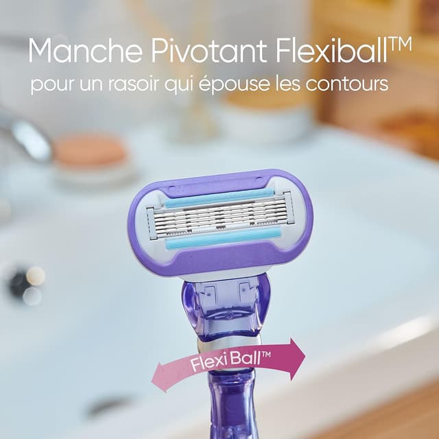 Detalle de Gillette Venus Deluxe Smooth Swirl — rasoir pour femme à 5 lames et 9 recharges SkinCushion