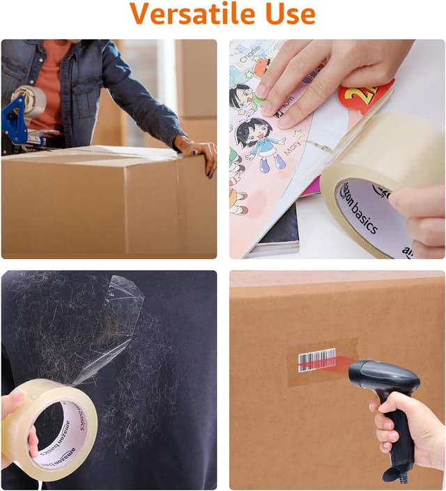 Thumbnail 3 de Amazon Basics Cinta de embalaje 50 mm x 55 m, juego 12 rollos