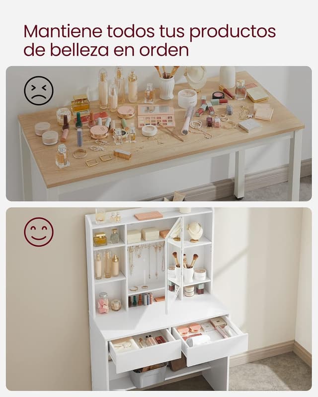 Thumbnail 4 de VASAGLE Tocador con Luces LED RGB y 2 Cajones 💄