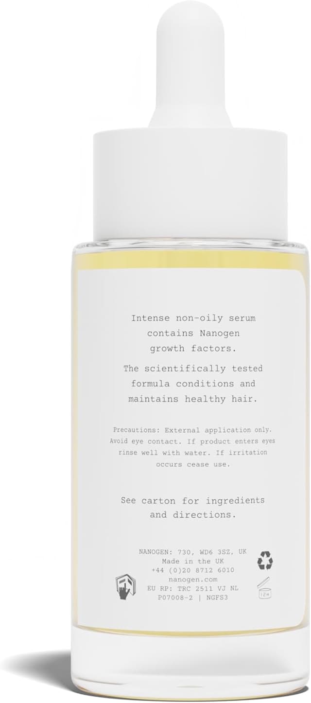 Detalle de Nanogen Hair Growth Factor Treatment – sérum pour la pousse des cheveux à l’extrait de pea sprout, écorce et peptides (30 ml)